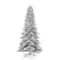 11ft. Pre-Lit Flocked Fir Slim Artificial Christmas Tree, Warm White LED Lights